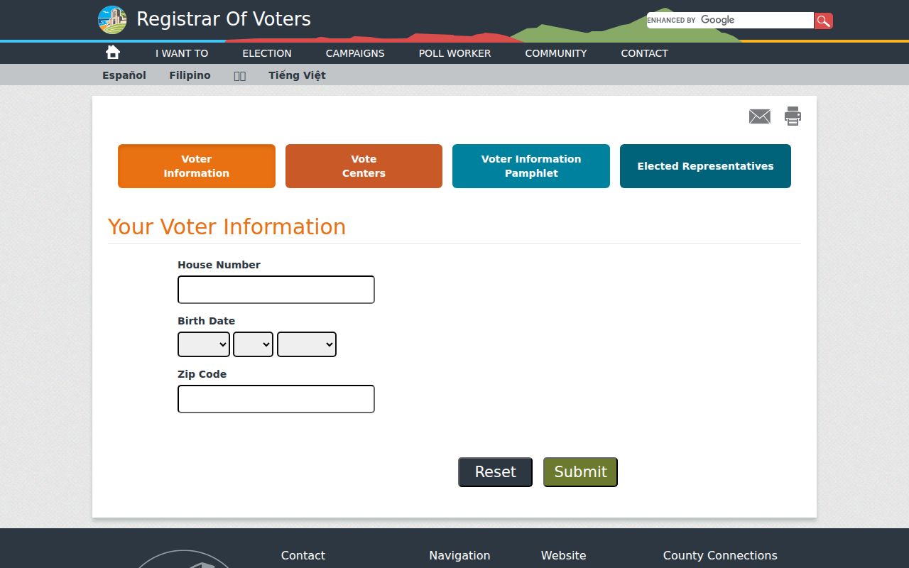 Chula Vista residents directory voter information lookup